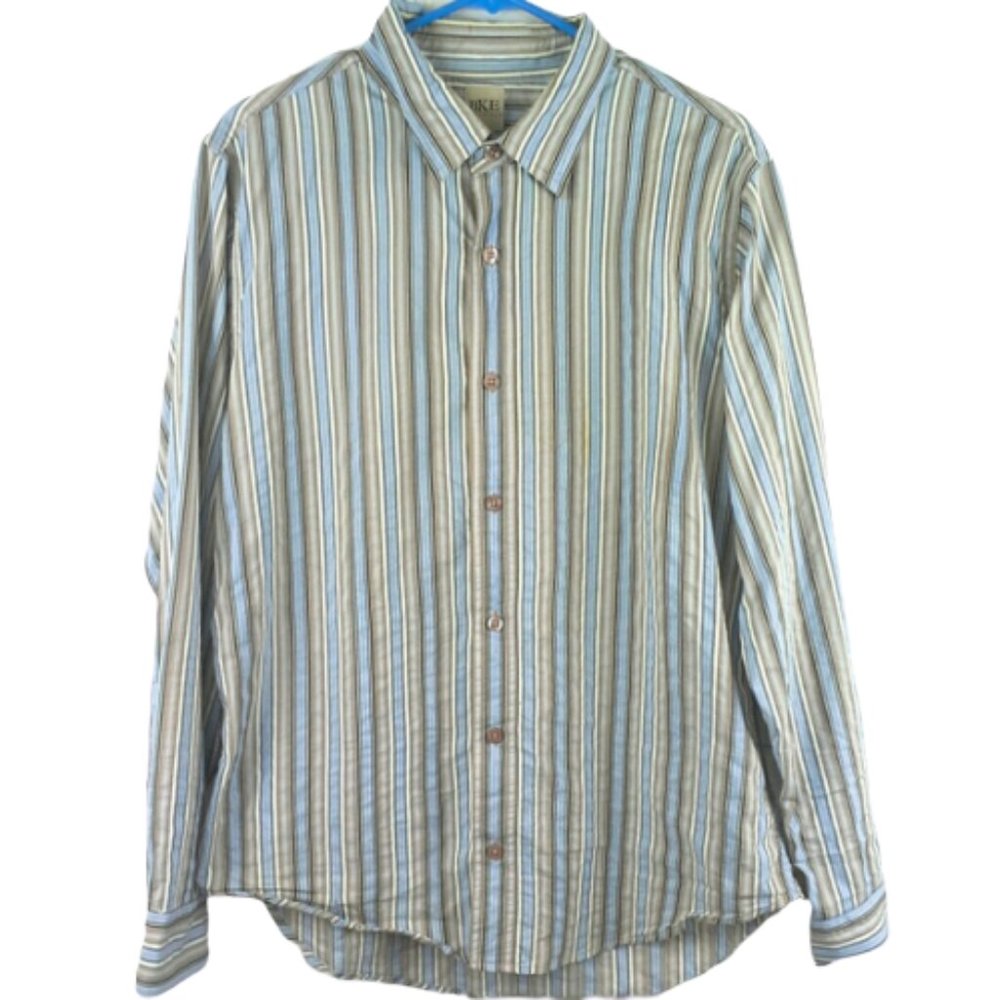 BKE Contour Button Front Shirt Long Sleeve Size L
